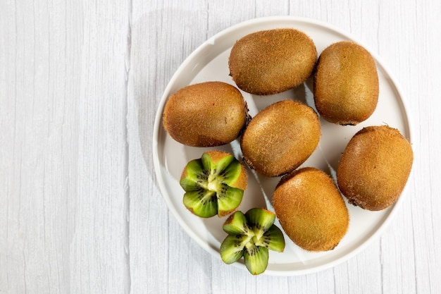 Fresh Kiwi fruit on the table