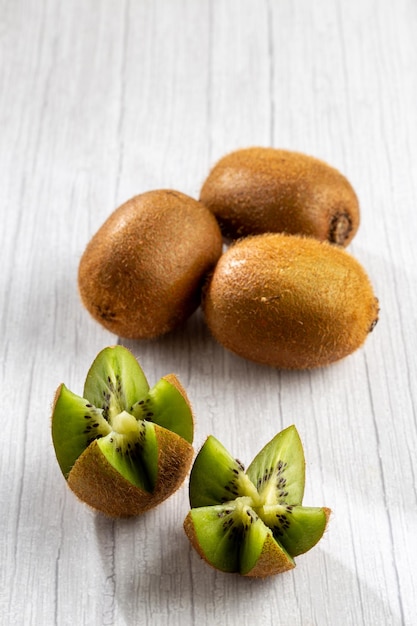 Fresh Kiwi fruit on the table