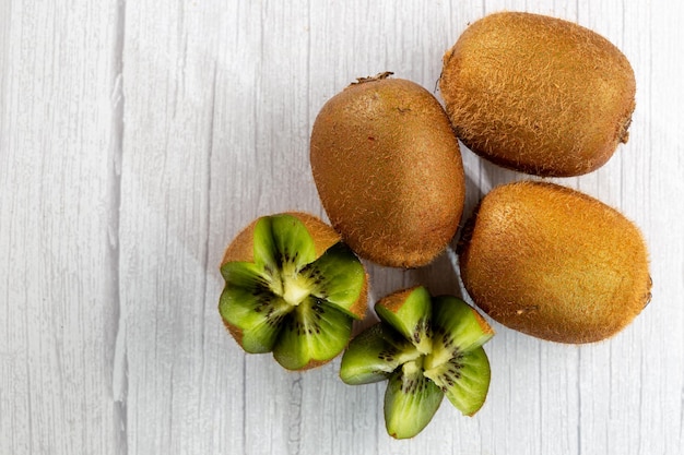 Fresh Kiwi fruit on the table