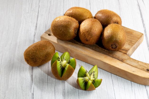 Fresh Kiwi fruit on the table