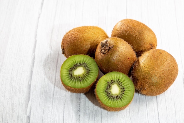 Fresh Kiwi fruit on the table