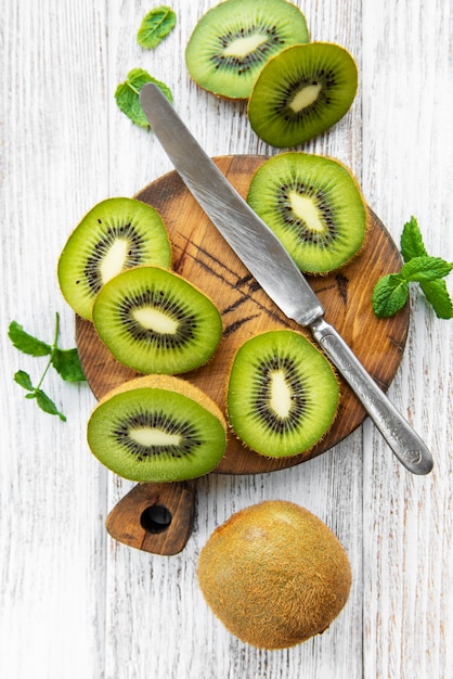 Fresh kiwi fruits