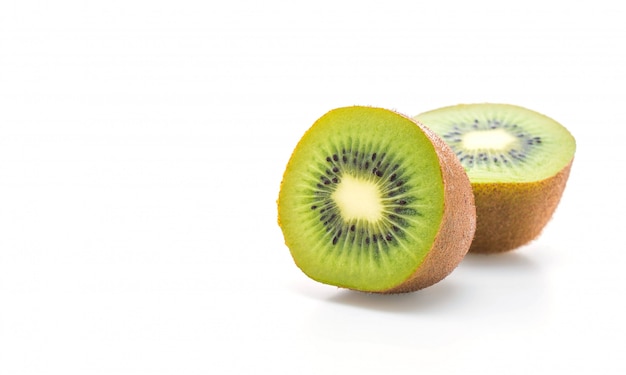 fresh kiwi on white