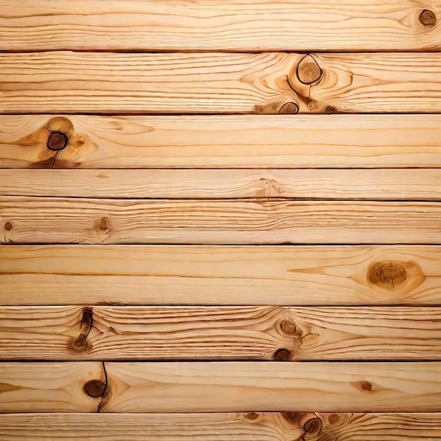 Fresh knotted pine wood plank background generated by AI