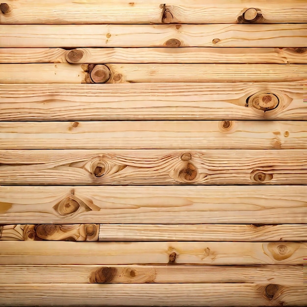 Fresh knotted pine wood plank background generated by AI