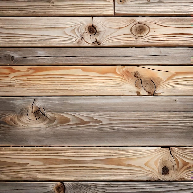 Fresh knotted pine wood plank background generated by AI