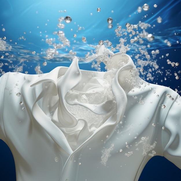 新鮮な洗 ⁇  白い服を石 ⁇ 水に浸して洗 ⁇ する ソーシャルメディアの投稿サイズ