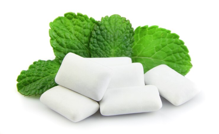 Fresh leas mint with two chewing gum