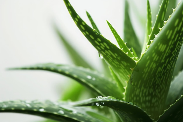 Photo fresh leaves of aloe vera plant