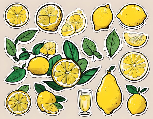 Fresh Lemon Cat sticker set