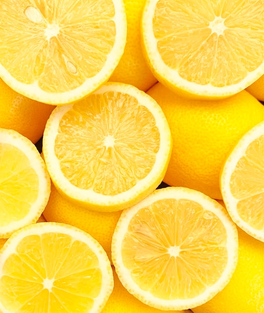 fresh lemon close-up. background with fresh lemon