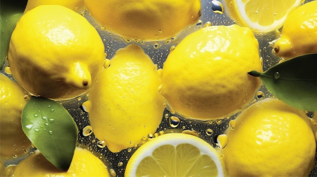 fresh lemon fruit background