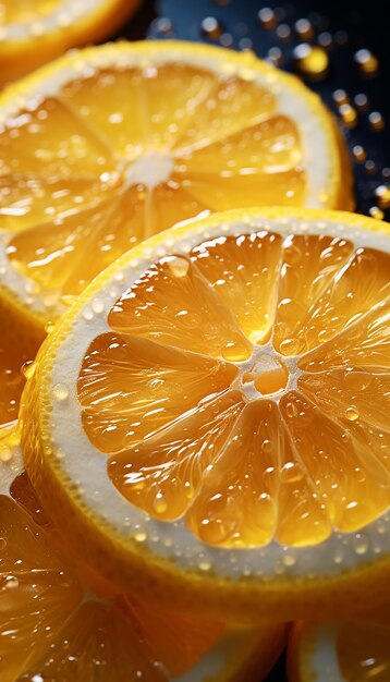 新鮮なレモンの果物の写真と映画的な水のスプラッシュ