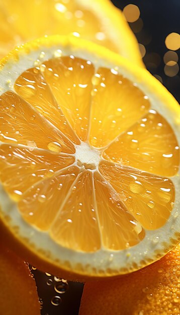 A fresh lemon fruits photography with cinematic watersplash