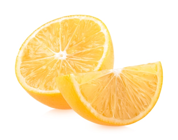 Fresh lemon isolated on white background