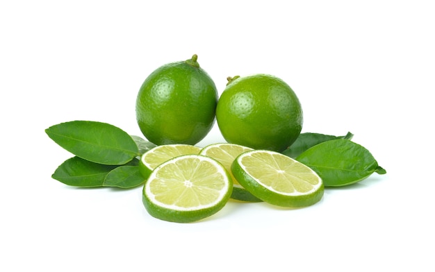 Fresh lemon  isolated on a white background