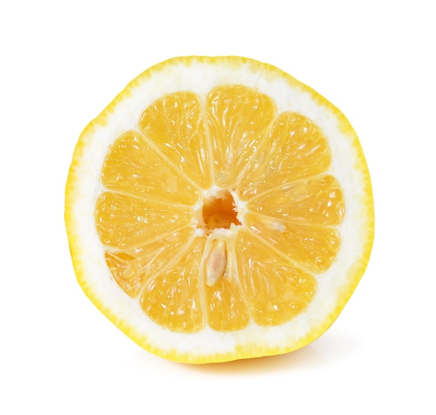 Fresh lemon isolated on white