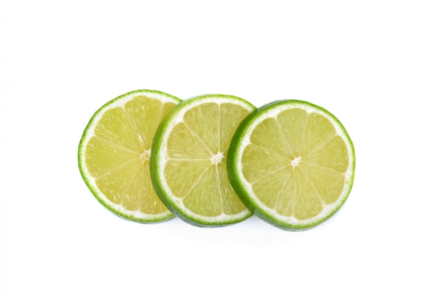 Fresh lemon sliced   isolated