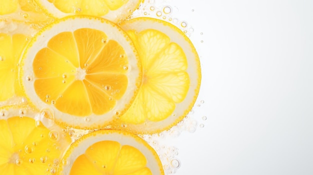 Fresh lemon slices background