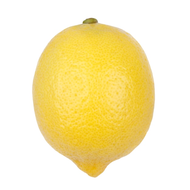 Fresh lemon on white background