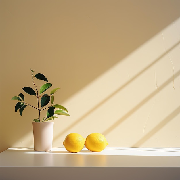 Fresh lemons on a sunny day a bright display of citrus fruits illuminated by natural light