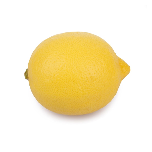 Fresh lemons on white background