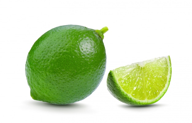 Fresh lime isolated on white