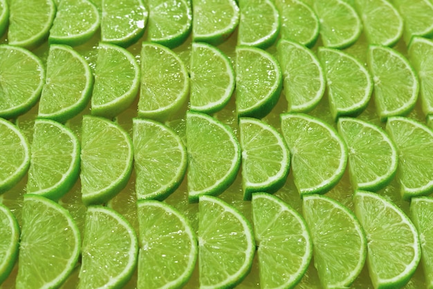 Fresh lime slices as a background