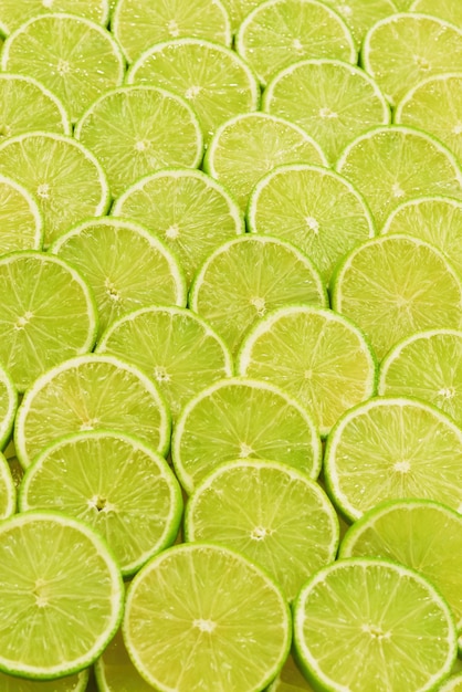 Fresh lime slices as a background