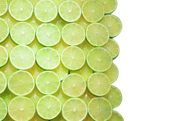 Fresh lime slices as a background