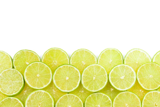 Fresh lime slices as a background