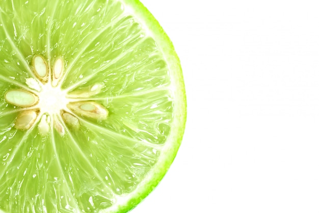 Photo fresh lime on white background isolated image