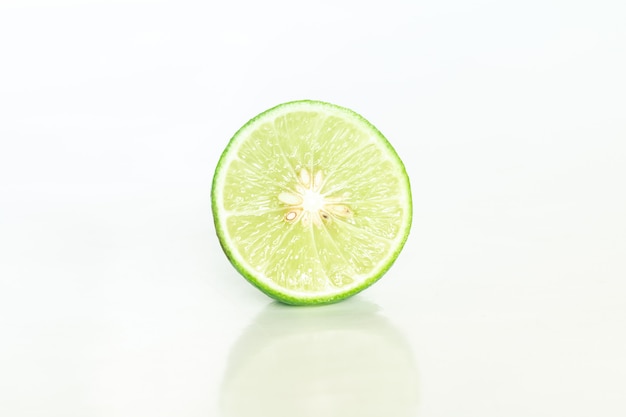 Fresh lime on white isolated