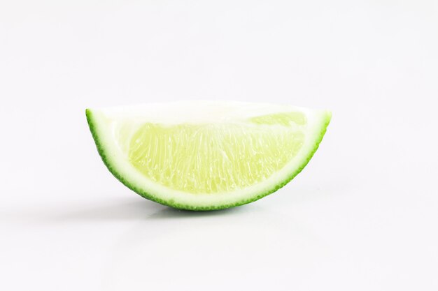 Fresh lime on white 