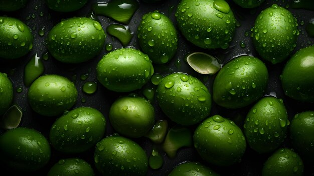 Fresh lime with water splashes and drops on black background