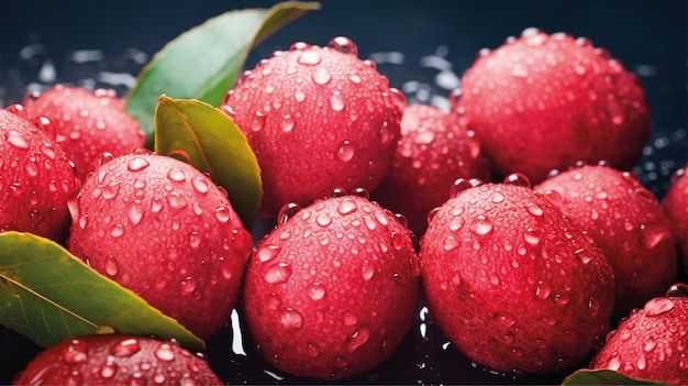 fresh lychee fruit background