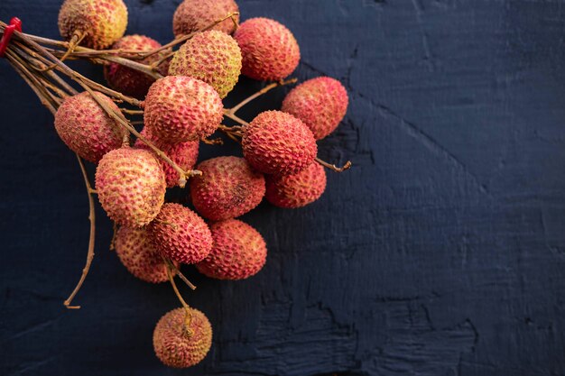 Photo fresh lychee fruits