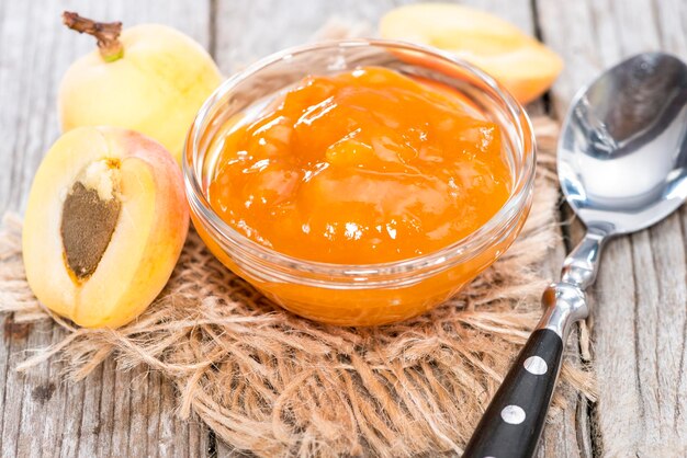 Photo fresh made apricot jam