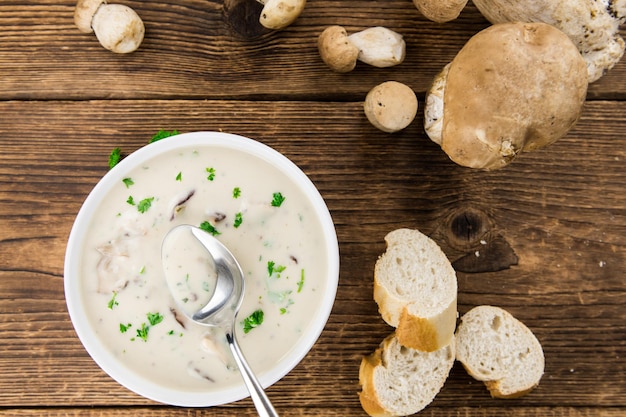 Fresh made Porcini Soup