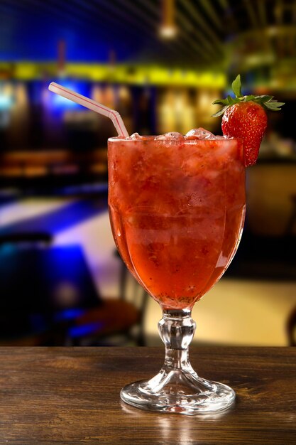 Fresh made Strawberry Caipirinha