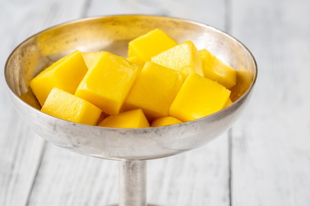 Fresh mango cubes