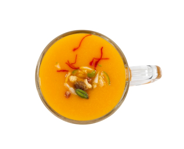 Fresh Mango Fruit Juice on White Background