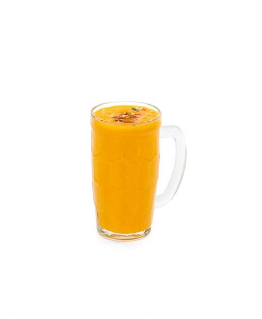 Fresh mango juice in a jar