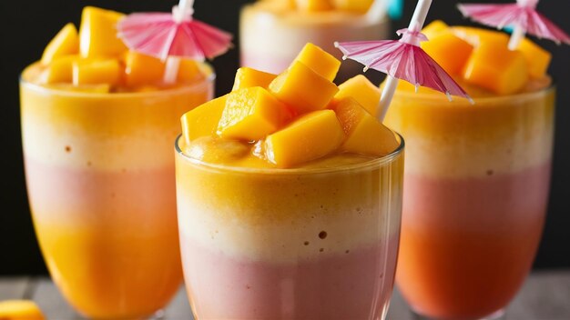 Fresh mango smoothies