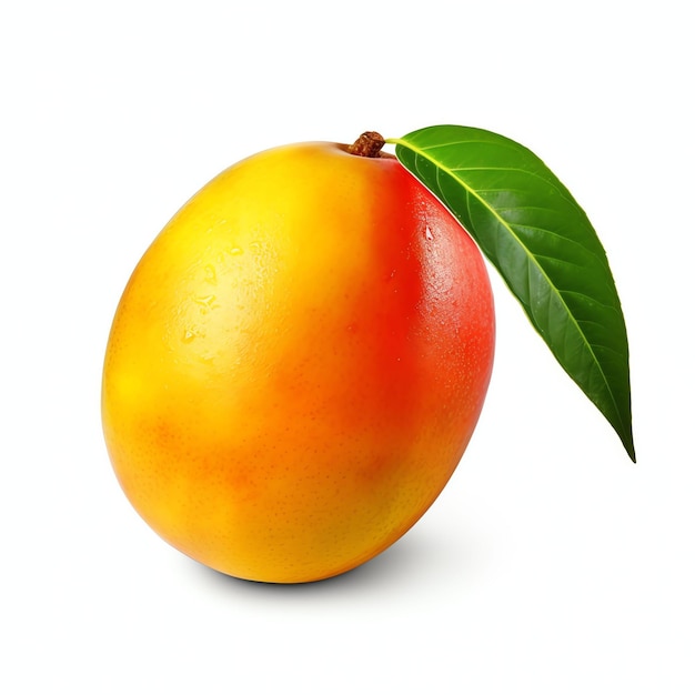 a Fresh mango studio light isolated on white background