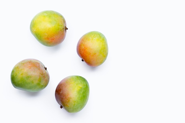 Fresh mango on white background.