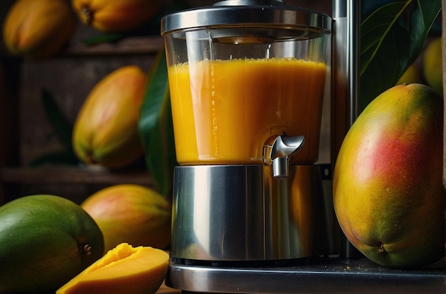 写真 新鮮なマンゴーのジュース