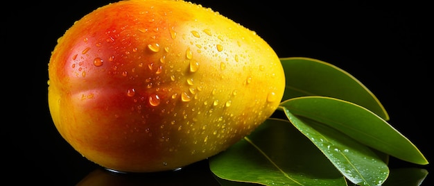 Fresh Mangos Isolated on Solid Background
