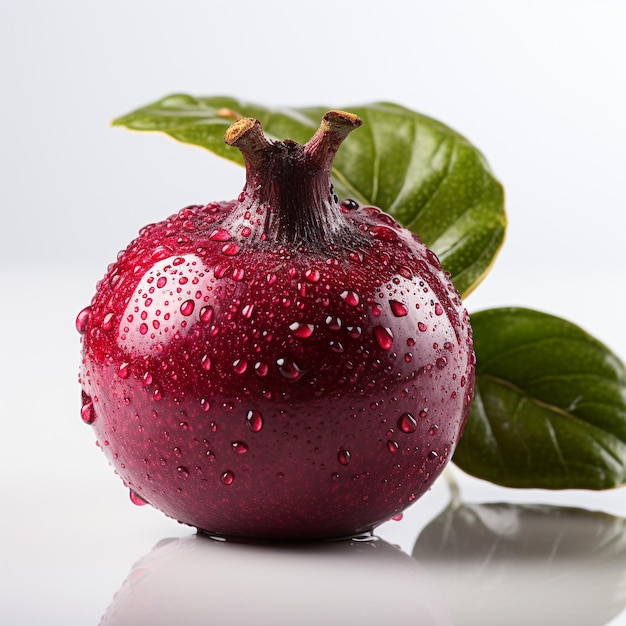 Fresh mangosteen fruit on a white background