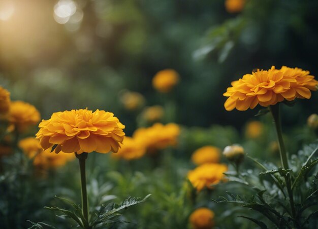 A fresh marigold flowers